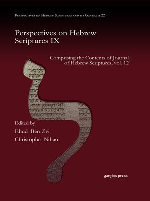 cover image of Perspectives on Hebrew Scriptures IX